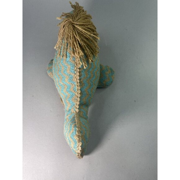 Rustic Burlap Sperm Whale Statue Moby Dick Sculpture Coastal Nautical Decor - Picture 5 of 6